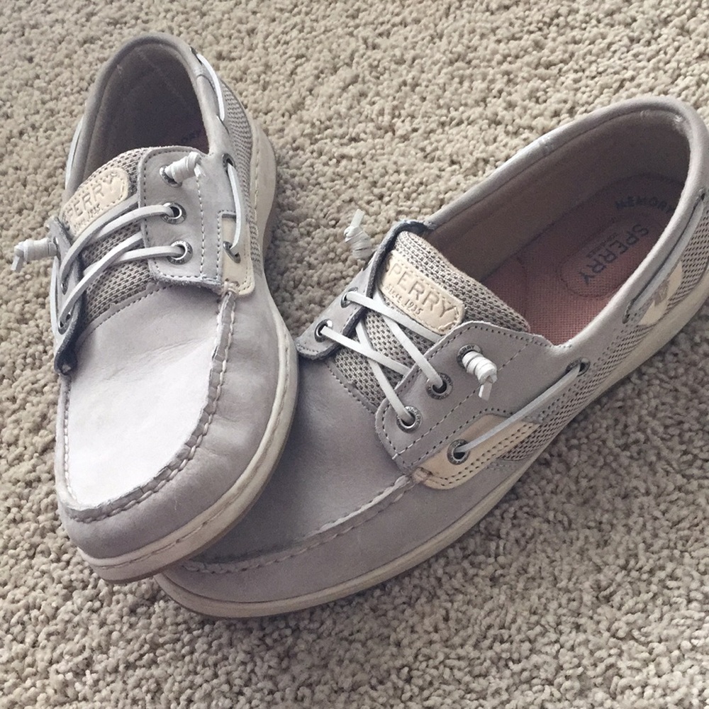 Grey sperrys size 11
